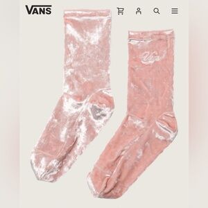 New Vans Off The Wall Plush Velvet Crew Socks 6.5-10 Blush Pink New Fashion
